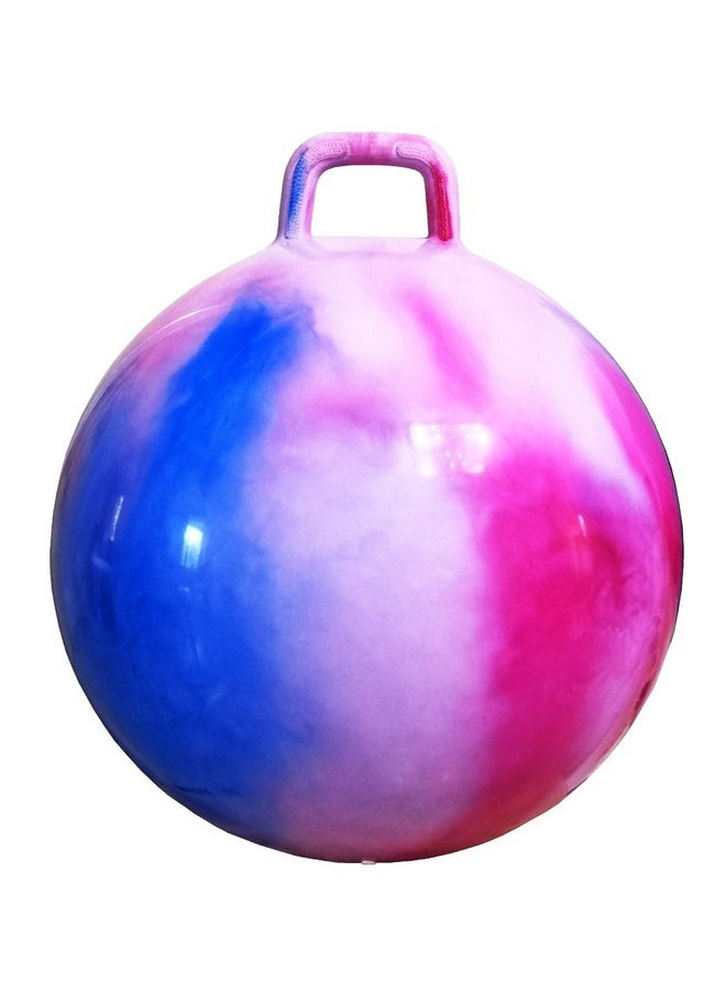 AppleRound - Space Hopper Ball With Air Pump: 28In/70Cm Diameter For Age 13 And Up Kangaroo Bouncer Hippity Hoppity Hop Ball For Teens Youths Adults Bouncy Ball With Handle Cloud Colors (Red & Blue) - Image 1