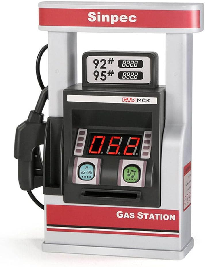 klarakoGas Station Toy Petrol Station Model with Refuelling Cards Gas Pump with Light and Sound Pretend Play Toy for Kids Boys Girls Children 13x4.5x7.8cm - Image 4