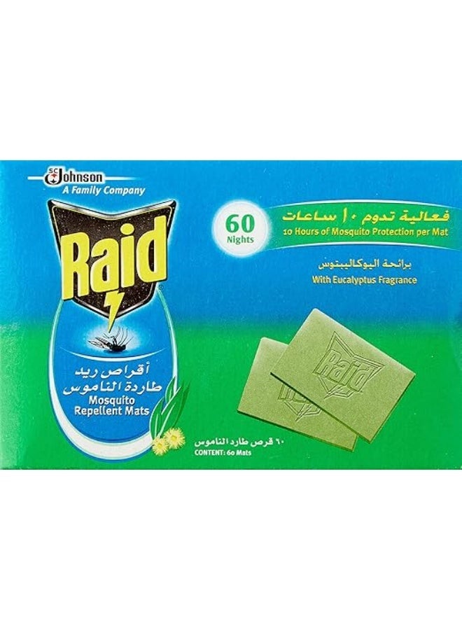 Raid | Mosquito Repellent Mats Pack of 60 | Odorless Electric Insect Killer Refills | Long-Lasting Protection - Image 2