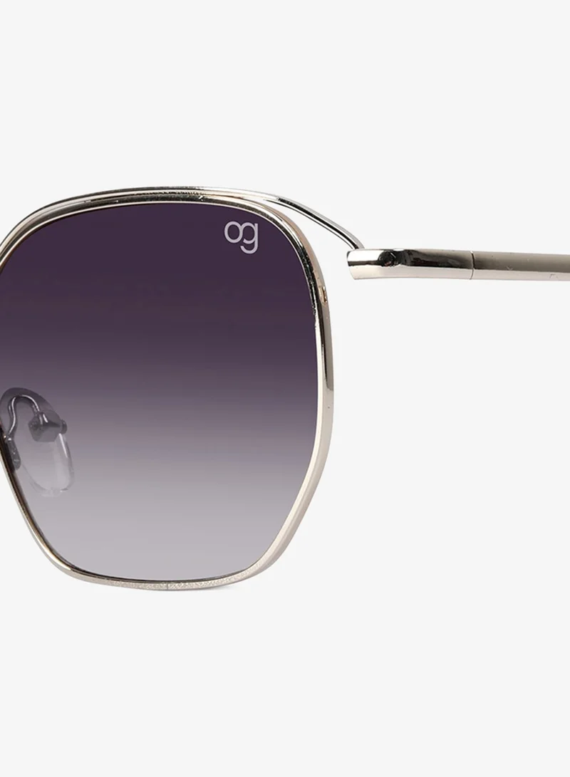 Woggles  UV- Protected  Black Hexagonal Sunglasses  | Best Price UAE