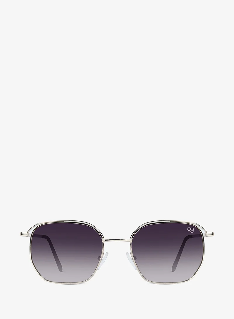 Woggles  UV- Protected  Black Hexagonal Sunglasses  | Best Price UAE