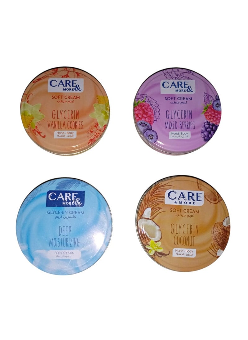 null - Care & More Deep Moisturizing Skin Cream - a package of 4 types with natural extracts - Image 1