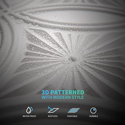 Art3d Decorative PVC Drop Ceiling Tile 2ft x 2ft in White,Glue up Ceiling Panel 24 x 24in.12pcs - Image 5
