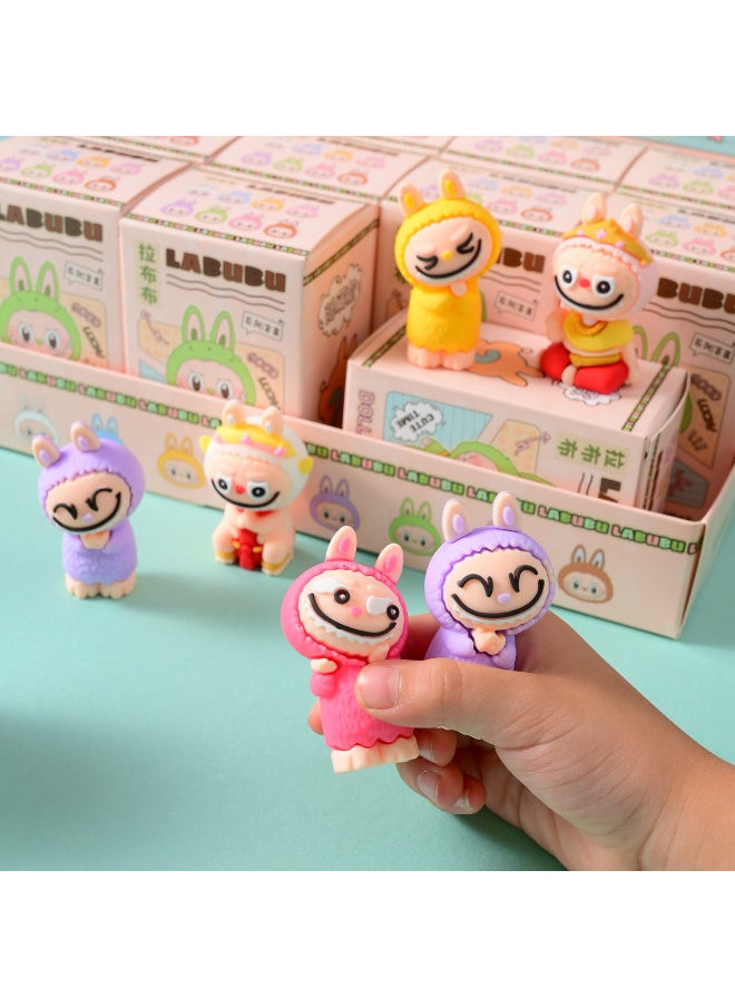 null - 12 Boxes Of Pull Cloth Blind Box Hand-made Tide Play Pull Cloth Super Cute Direct Decoration Creative Blind Box-Color:[labu Cloth 12 Small Boxes] - Image 1