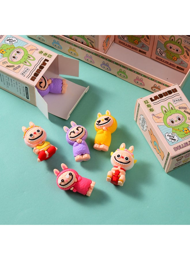 null - 12 Boxes Of Pull Cloth Blind Box Hand-made Tide Play Pull Cloth Super Cute Direct Decoration Creative Blind Box-Color:[labu Cloth 12 Small Boxes] - Image 1