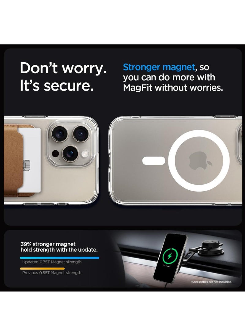 Captaintech Pow Magnetic Designed for iPhone 15 Pro Max Case 6.7 Inch, Strong Magnets Non-Yellowing Military Grade Protection Compatible with MagSafe Protective Slim Cover Clear - Image 5