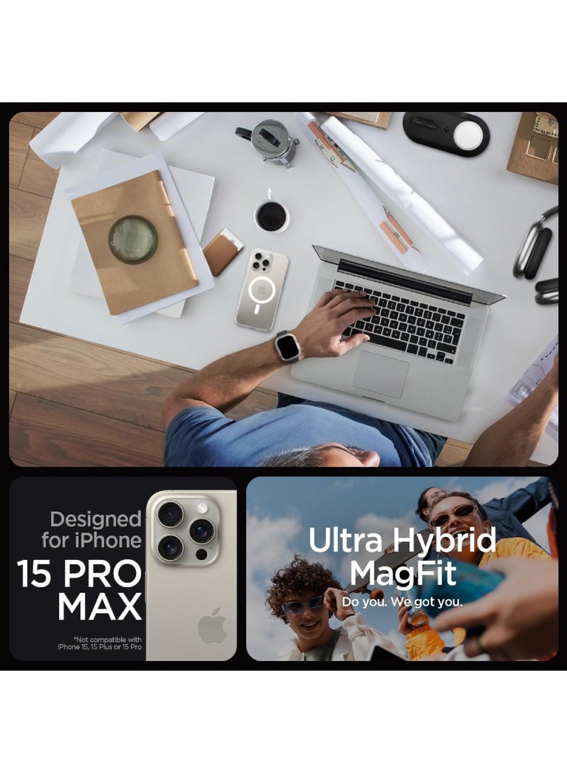 Captaintech Pow Magnetic Designed for iPhone 15 Pro Max Case 6.7 Inch, Strong Magnets Non-Yellowing Military Grade Protection Compatible with MagSafe Protective Slim Cover Clear - Image 2