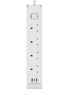 HOMEBEST Power Extension Cord 4 Sockets 5M White  - Image 1