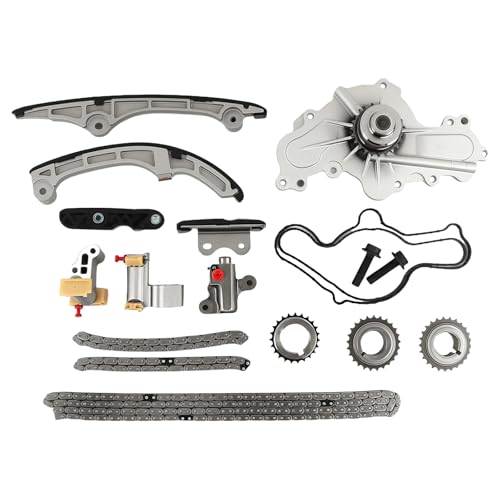 Daysyore Engine Timing Chain Kit + Water Pump Fits for 2007-2011 Ford Flex Taurus Edge 3.5L for 2007-2011 MKX MKS MKT MKZ 3.5L for 2008-2011 CX-9 6 3.7L Replace OE AT4Z-6306-A 7T4Z-6256-A 7T4Z-6268-CA - Image 1