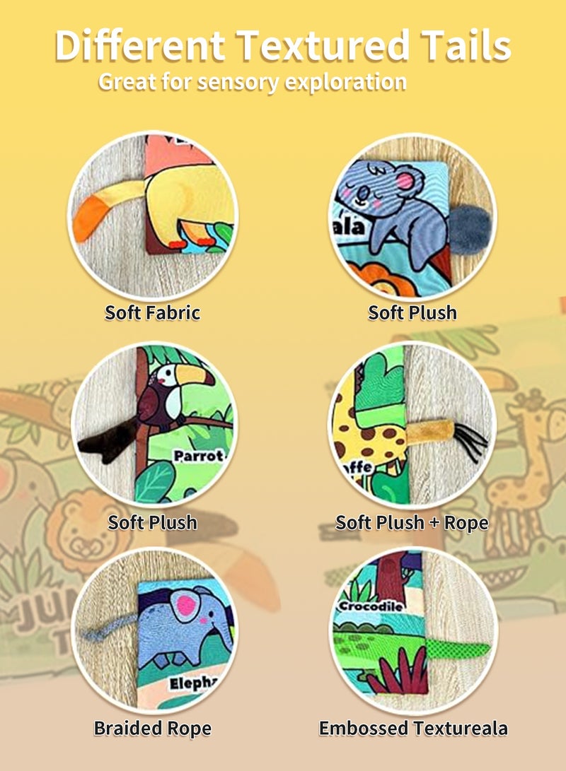 Baby Sensory Soft Cloth Books Toys for Babies 0-12 Months Infant Tummy Time Toy High Contrast Sensory Toys Touch Feel Book Babies Travel Toy Gifts for Boy Girl Baby Shower Birthday Gifts - Image 5