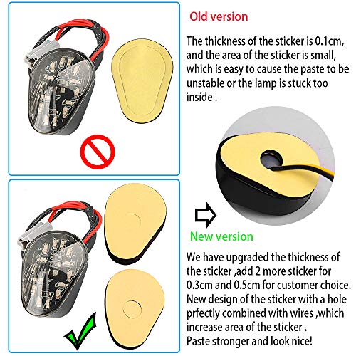 HUSUKU 2 PCS Amber LED Turn Signal Indicator Light Lamp Flush Mount For Yamaha YZF R1 R3 R6 R6S FZ6 FZ1 FZ Fazer FZ6R FZ07 FZ8 FZ09 TMAX MT-07 MT-09 Smoked Lens - Image 5