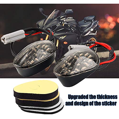 HUSUKU 2 PCS Amber LED Turn Signal Indicator Light Lamp Flush Mount For Yamaha YZF R1 R3 R6 R6S FZ6 FZ1 FZ Fazer FZ6R FZ07 FZ8 FZ09 TMAX MT-07 MT-09 Smoked Lens - Image 4