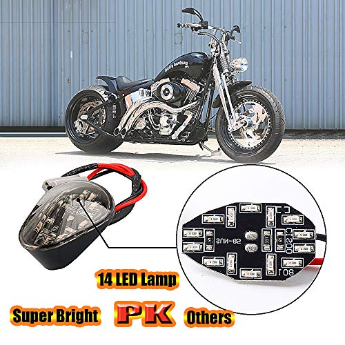 HUSUKU 2 PCS Amber LED Turn Signal Indicator Light Lamp Flush Mount For Yamaha YZF R1 R3 R6 R6S FZ6 FZ1 FZ Fazer FZ6R FZ07 FZ8 FZ09 TMAX MT-07 MT-09 Smoked Lens - Image 3