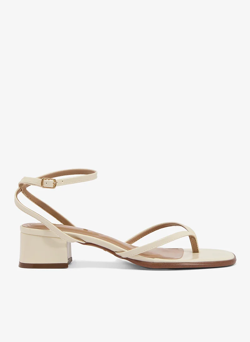 ترافل من نمشي صندل بكعب كتلة بحزام للكاحل