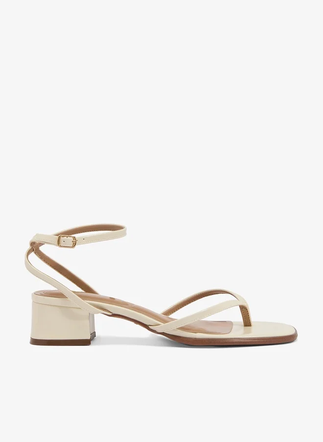 Truffle Kitten Block Heel Strap Detail Sandal