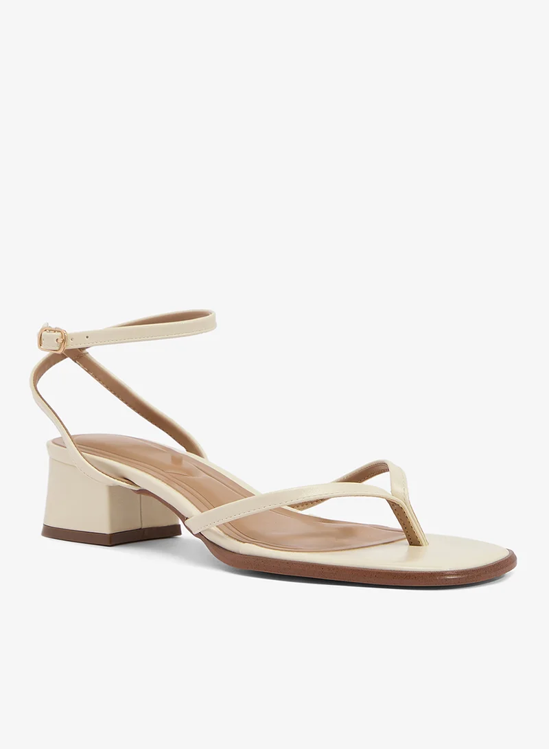 Truffle Kitten Block Heel Strap Detail Sandal