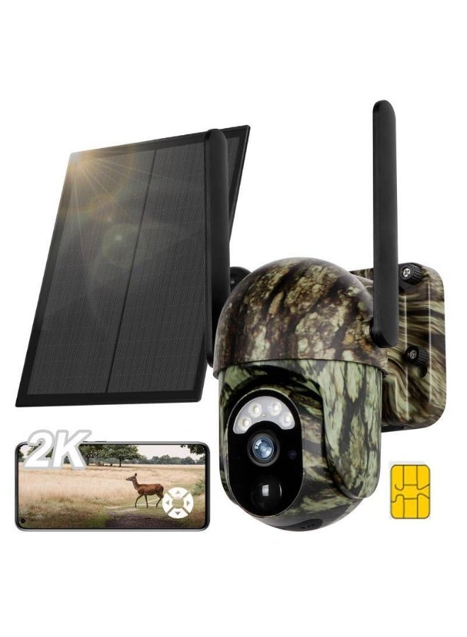 Generic Outdoor Solar PTZ Security Camera with Full Color Night Vision and Wireless Connectivity  - Image 1