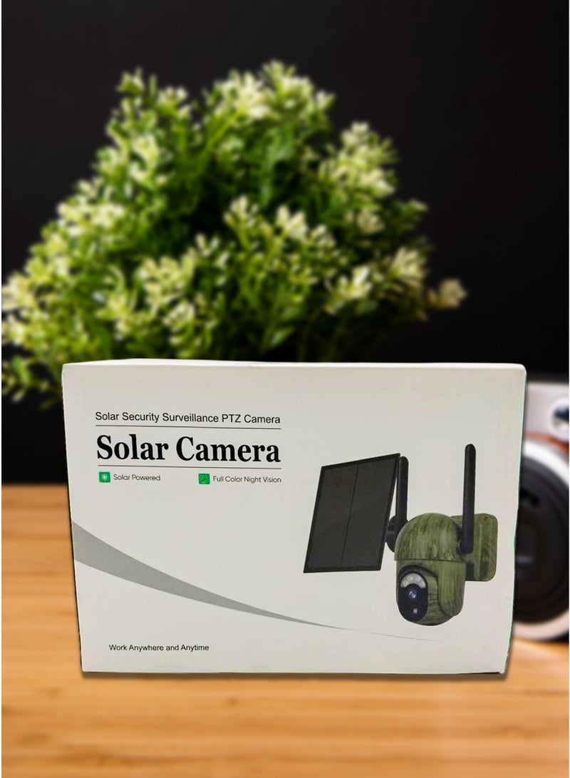 Outdoor Solar PTZ Security Camera with Full Color Night Vision and Wireless Connectivity - Image 2
