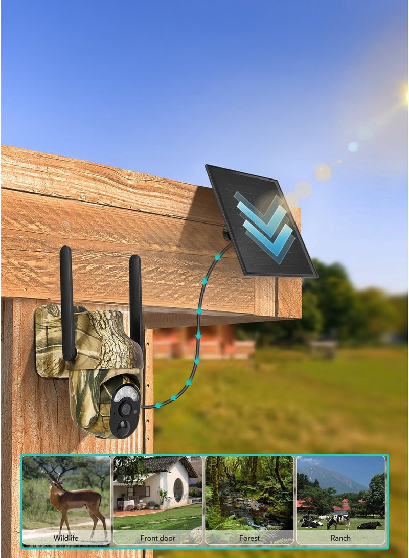 Outdoor Solar PTZ Security Camera with Full Color Night Vision and Wireless Connectivity - Image 3