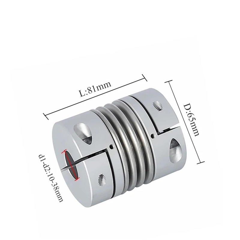 CPB 65x81 18 Aluminum Alloy Bellows Coupling High Torque Servo Motor Clamp Spring Elastic - Image 3