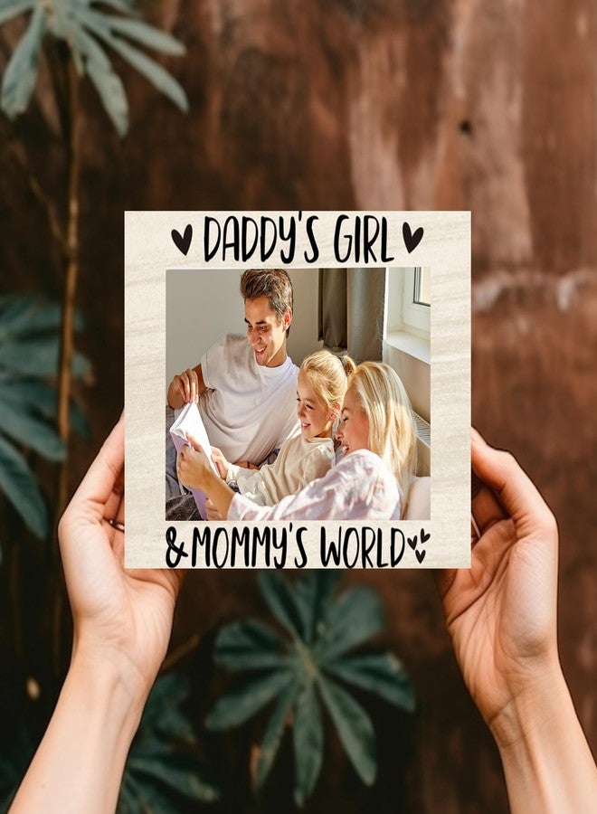 CAIFZ New Baby Photo Frame Gifts for Daughter, Daddy's Girl and Mommy's World Picture Frame, 4x6 inch Photo - Image 2