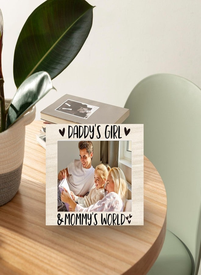 CAIFZ New Baby Photo Frame Gifts for Daughter, Daddy's Girl and Mommy's World Picture Frame, 4x6 inch Photo - Image 5