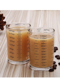 Glass Measuring Cup 4 Ounce120 ML Liquid Heavy High Espresso Glass Cup with Black Line Letters Italian Coffee Baking Measuring Cup for Kitchen,Restaurant Dishwasher Safe Clear - pzsku/Z3B10828BC53102F829F1Z/45/_/1717048537/010c4cf7-7dd6-4920-86d1-c61f14729d3e