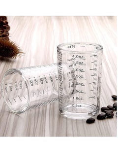 Glass Measuring Cup 4 Ounce120 ML Liquid Heavy High Espresso Glass Cup with Black Line Letters Italian Coffee Baking Measuring Cup for Kitchen,Restaurant Dishwasher Safe Clear - pzsku/Z3B10828BC53102F829F1Z/45/_/1717048602/624b7fe5-24a2-48dc-a620-1751818d56f5