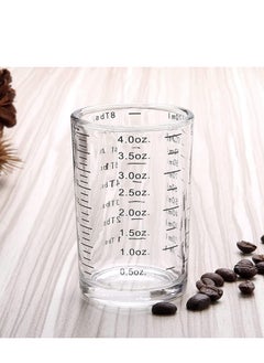 Glass Measuring Cup 4 Ounce120 ML Liquid Heavy High Espresso Glass Cup with Black Line Letters Italian Coffee Baking Measuring Cup for Kitchen,Restaurant Dishwasher Safe Clear - pzsku/Z3B10828BC53102F829F1Z/45/_/1717048620/ffa27f35-0c3f-4ad8-b3d0-f01522405c56