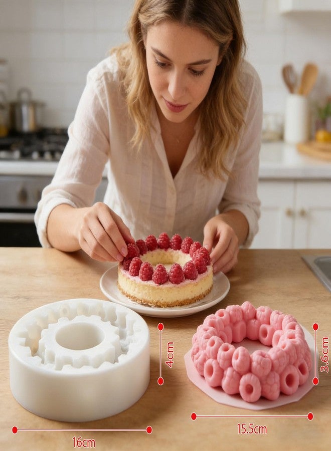 STDEV Silicone Raspberry Rings Cake Molds, Flexible Silicone Molds With Intricate Berries Pattern For Baking And Crafting Handmade Treats Decors - Image 4