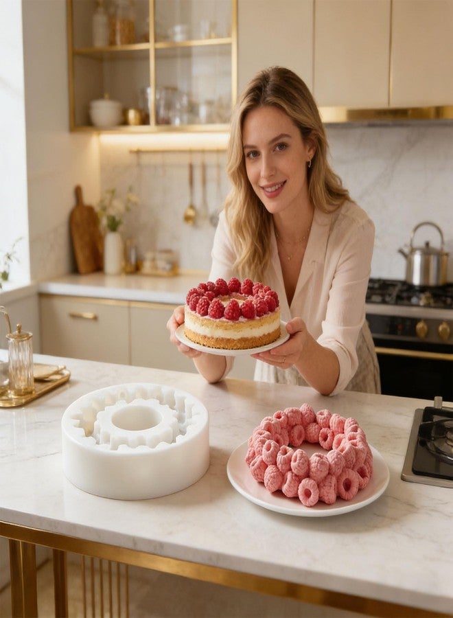 STDEV Silicone Raspberry Rings Cake Molds, Flexible Silicone Molds With Intricate Berries Pattern For Baking And Crafting Handmade Treats Decors - Image 5