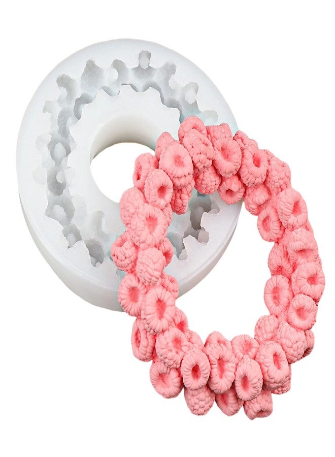 STDEV Silicone Raspberry Rings Cake Molds, Flexible Silicone Molds With Intricate Berries Pattern For Baking And Crafting Handmade Treats Decors - Image 1