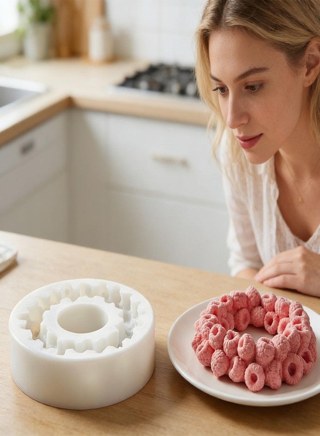 STDEV Silicone Raspberry Rings Cake Molds, Flexible Silicone Molds With Intricate Berries Pattern For Baking And Crafting Handmade Treats Decors - Image 2