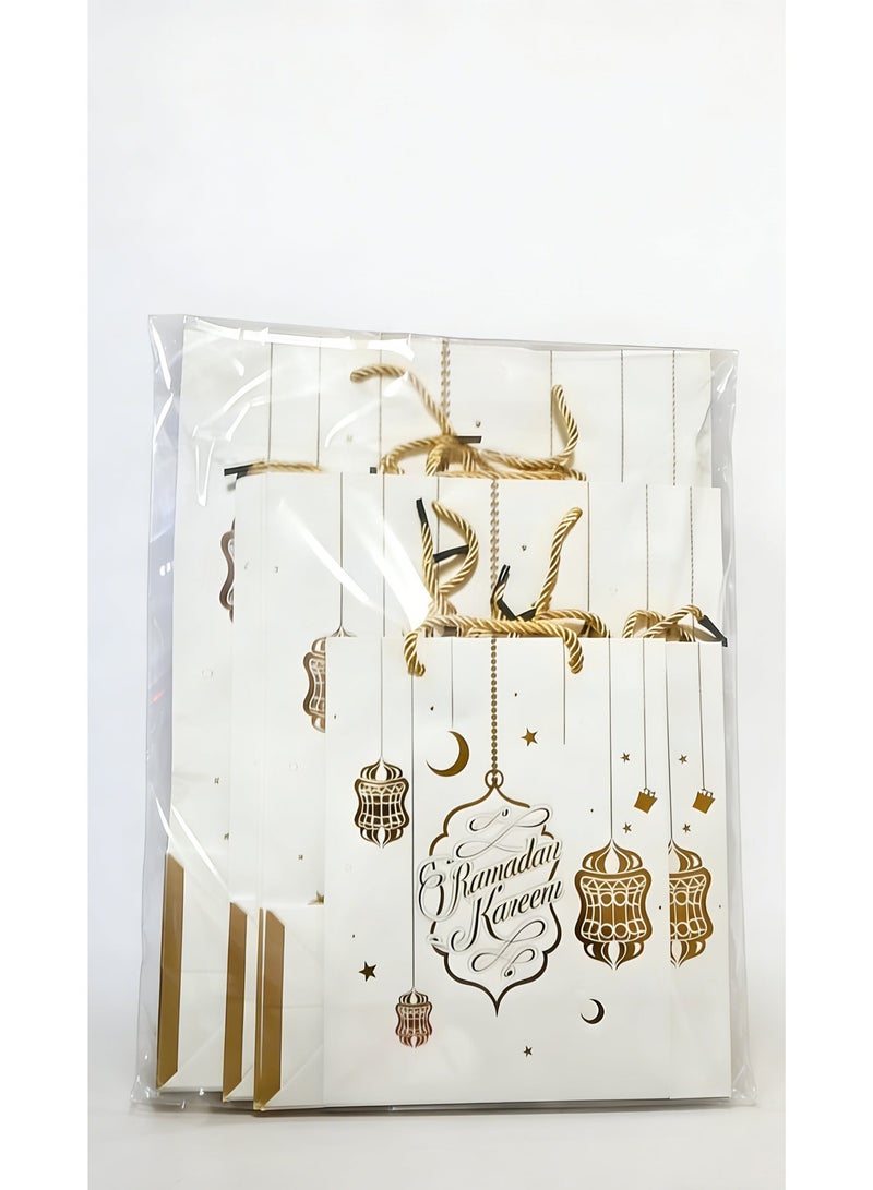 مجموعة حقيبة هدايا للتسوق، حقائب هدايا صغيرة بمقابض وحقائب بيع بالتجزئة بالجملة للأعمال الصغيرة والتسوق والبضائع وحقائب هدايا حفلات أعياد الميلاد وحفلات الزفاف - Image 4