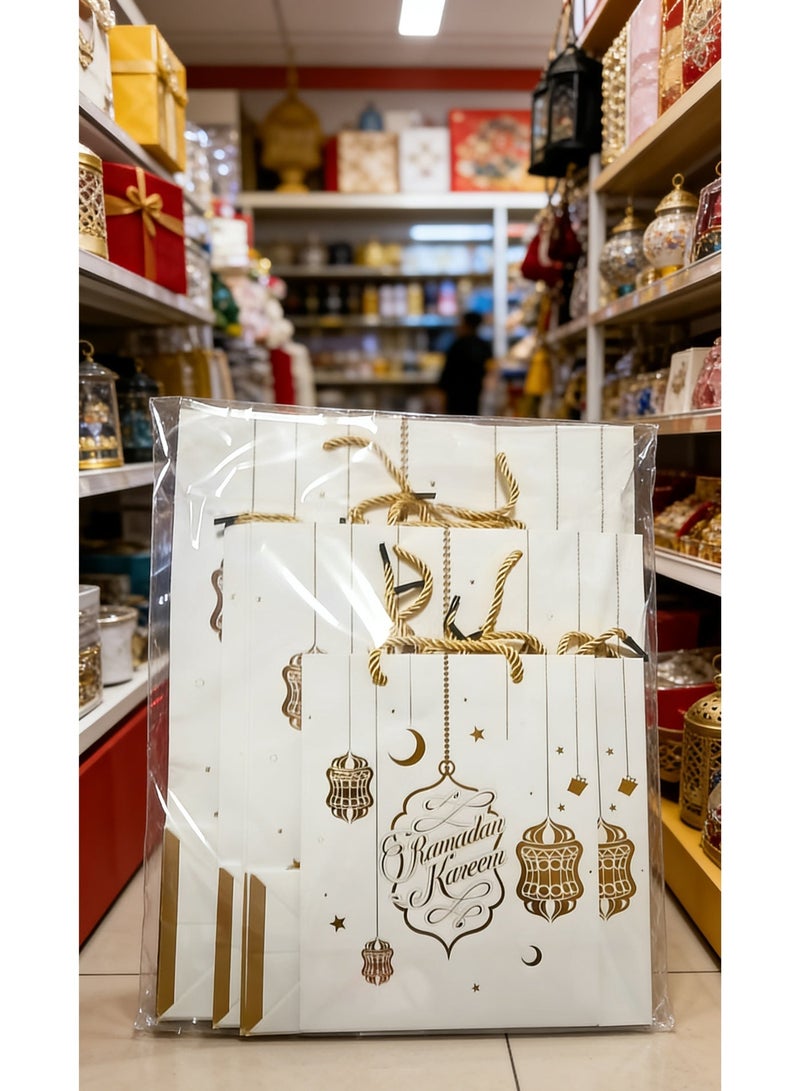 مجموعة حقيبة هدايا للتسوق، حقائب هدايا صغيرة بمقابض وحقائب بيع بالتجزئة بالجملة للأعمال الصغيرة والتسوق والبضائع وحقائب هدايا حفلات أعياد الميلاد وحفلات الزفاف - Image 1