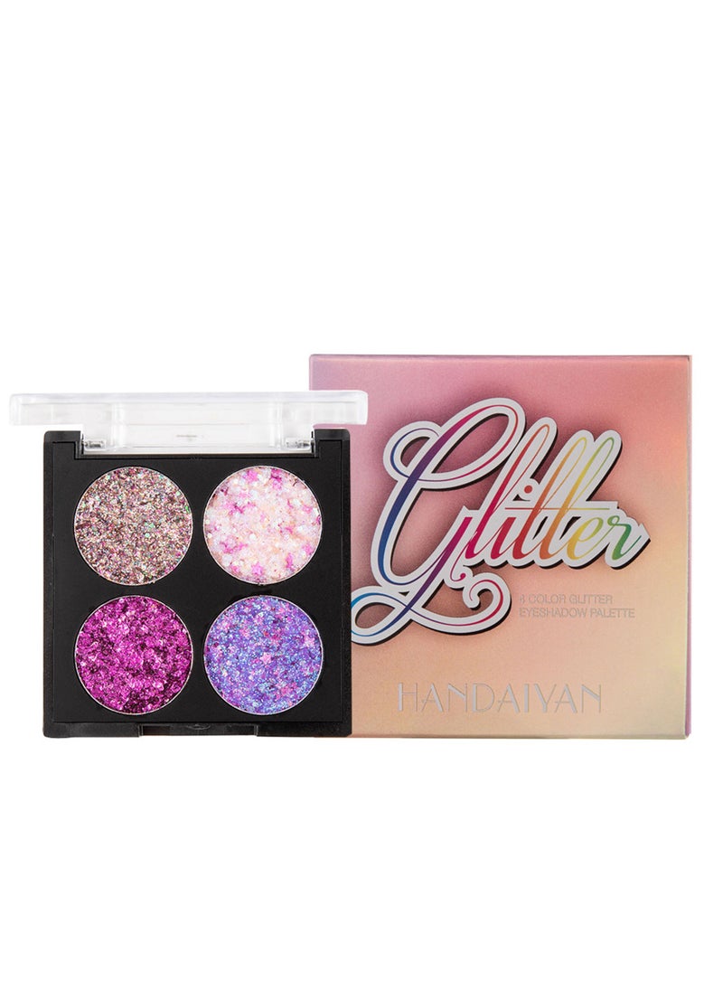 Handaiyan 4 Color Glitter Eye Shadow Palette  - Image 5