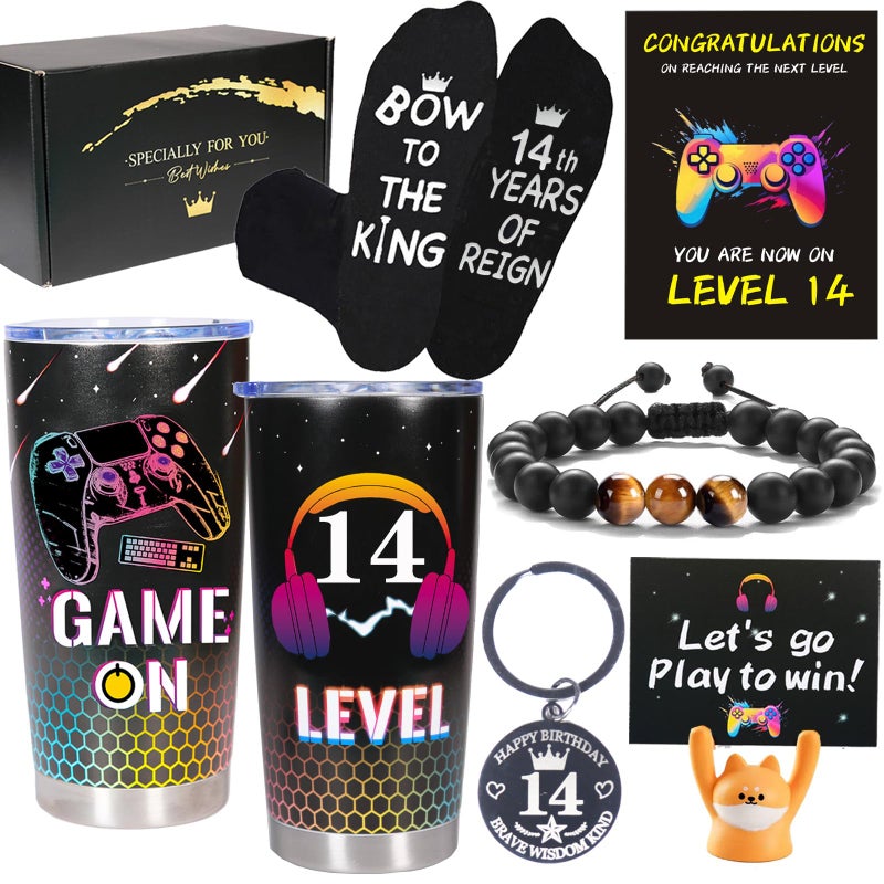 Carselage 14 Year Old Boy Gifts  14Th Birthday Gift Decorations For Son  Gamer Gifts For Teenage Boy  Christmas Gift For Kids  Nephew  Grandson  Brother - Image 1
