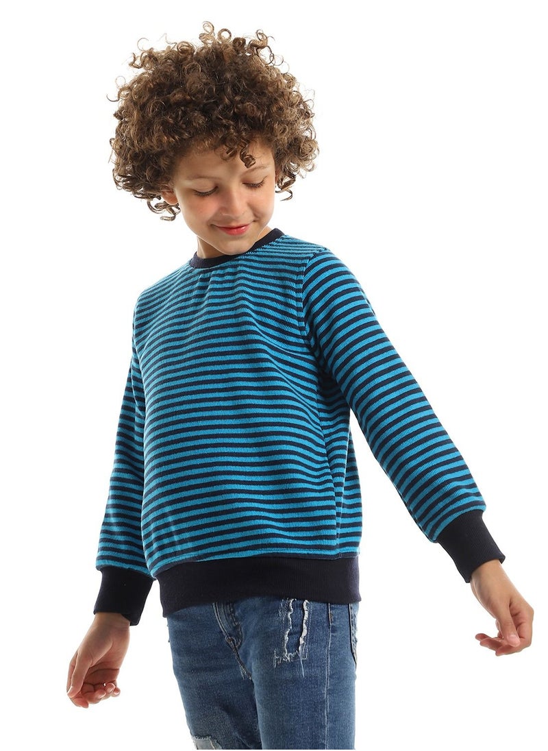 Caesar Unisex Striped Round Sweatshirt  - Image 1