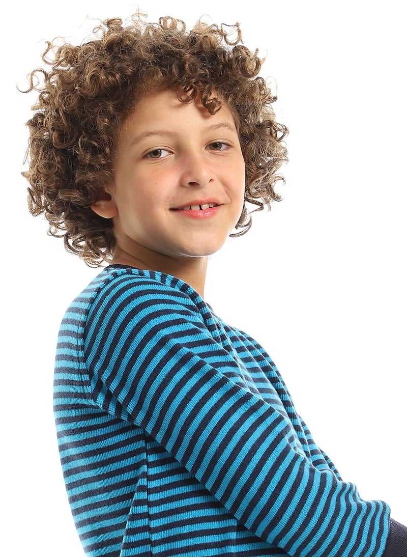 Caesar Unisex Striped Round Sweatshirt  - Image 4