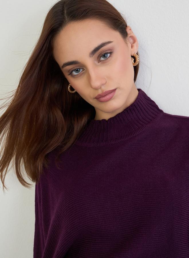 ستايلي سويتر واسع بتفاصيل محبوكة - Image 4