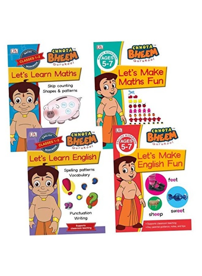 Chhota Bheem Gurukool (حزمة 6) مجموعة من أربعة كتب [غلاف ورقي] DK