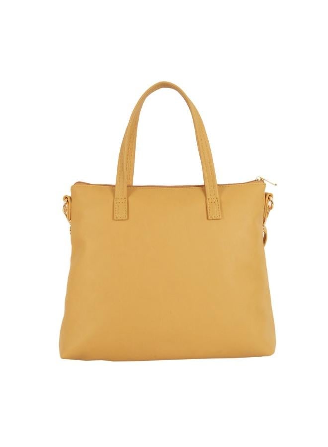 Baggit Women’s Yellow Tote Handbag | Medium Size Stylish Shoulder Bag | Trendy Casual Purse for Women & Girls | Spacious Vegan Leather Handbag for Office, Travel & Daily Use - Image 4