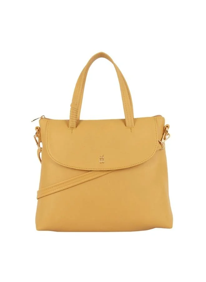 باجيت حقيبة يد نسائية صفراء من باجيت متوسطة الحجم أنيقة كاجوال