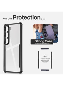 Case Up Case For Vivo V40 Lite Crystal Clear Tactical Back Cover Case With 360 Degree Protection, Shockproof Bumper Protective Phone Cover, Anti-Scratch Hard PC Back (Clear)  - Image 4