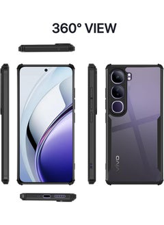 Case Up Case For Vivo V40 Lite Crystal Clear Tactical Back Cover Case With 360 Degree Protection, Shockproof Bumper Protective Phone Cover, Anti-Scratch Hard PC Back (Clear)  - Image 3