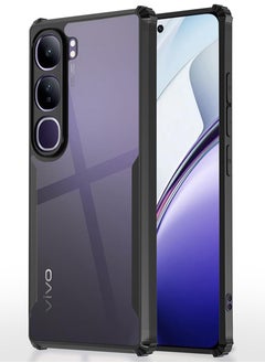 Case Up Case For Vivo V40 Lite Crystal Clear Tactical Back Cover Case With 360 Degree Protection, Shockproof Bumper Protective Phone Cover, Anti-Scratch Hard PC Back (Clear)  - Image 1