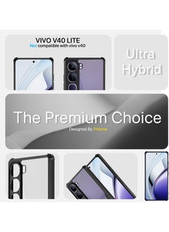 Case Up Case For Vivo V40 Lite Crystal Clear Tactical Back Cover Case With 360 Degree Protection, Shockproof Bumper Protective Phone Cover, Anti-Scratch Hard PC Back (Clear)  - Image 5
