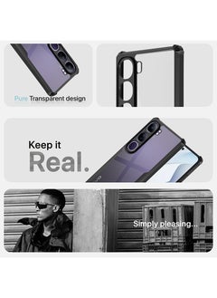 Case Up Case For Vivo V40 Lite Crystal Clear Tactical Back Cover Case With 360 Degree Protection, Shockproof Bumper Protective Phone Cover, Anti-Scratch Hard PC Back (Clear)  - Image 2