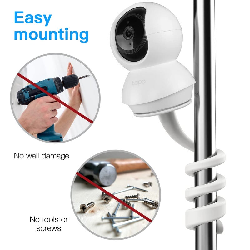 OkeMeeo Crib Mount for TP-Link Tapo C210, Tapo C200, Kasa KC410S and Kasa EC70(Twist Mount No Drill) - Image 3