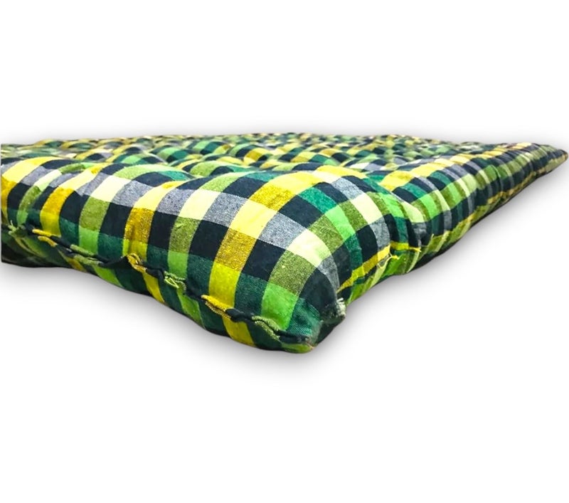 ATOOTFUSION Large Soft Cotton Mattress | Foldable Lightweight Sleeping Mattress | Ideal for Guest Use and Hostels | Multicolor King Size (78x72 Inches) | Portable Gadda - Image 3
